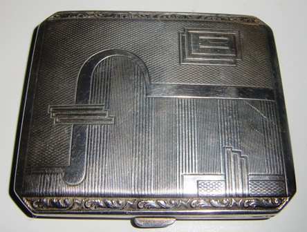 M319M Art Deco cigarette case in Sterling Silver